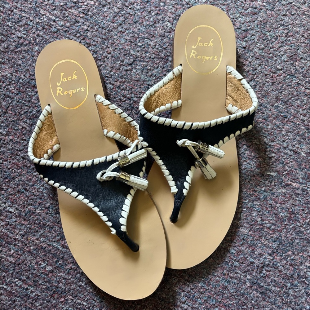 Jack Rogers navy and White Women's Sandals
